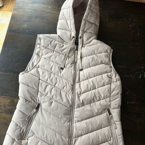 Ralph Lauren Women's Beige Quilted Hooded Vest
